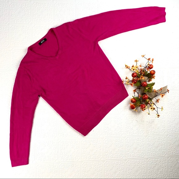 MNC Hot Pink Cashmere Sweater SZ S - Picture 1 of 5